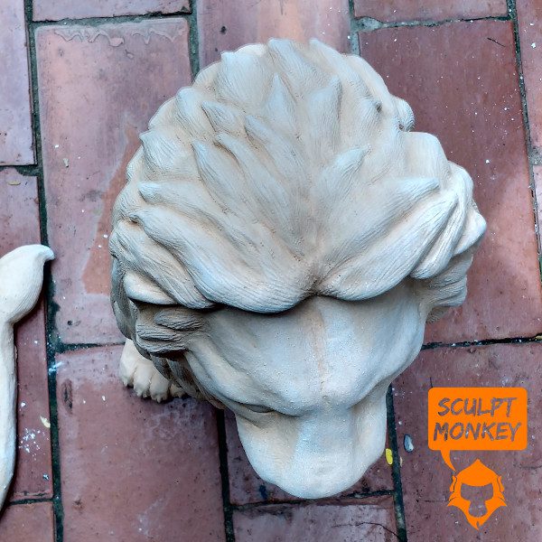Stoneware Lions - Top View Stoneware Lions - Top View