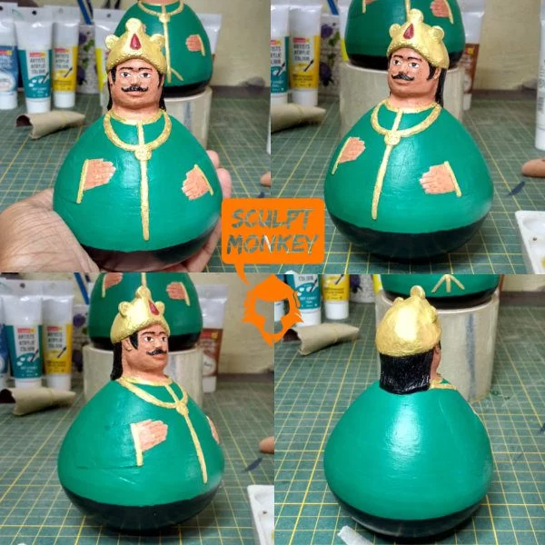 Swaying Tanjore Doll - All angles