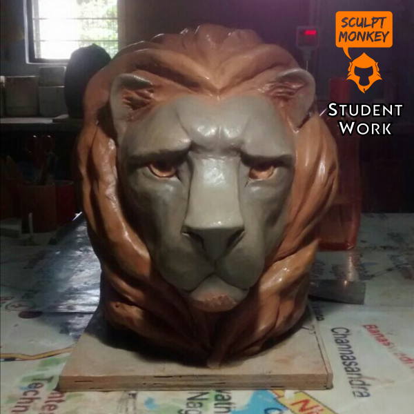 Lion Bust Class - Student Work