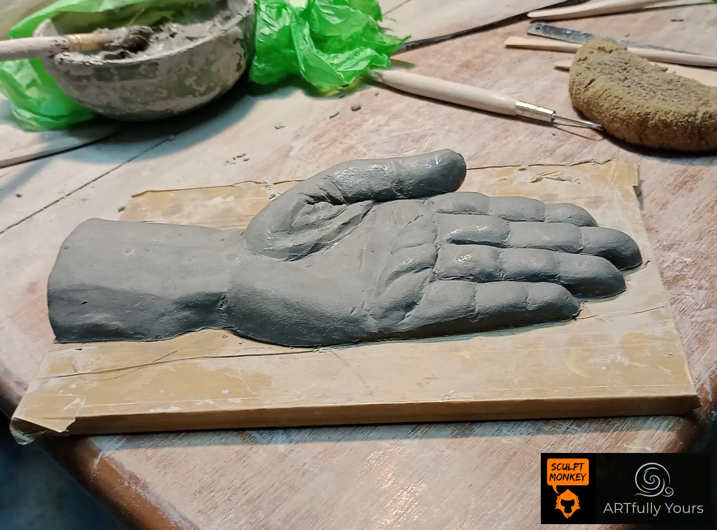 Palm exercise Barney- Hand Sculpture Class
