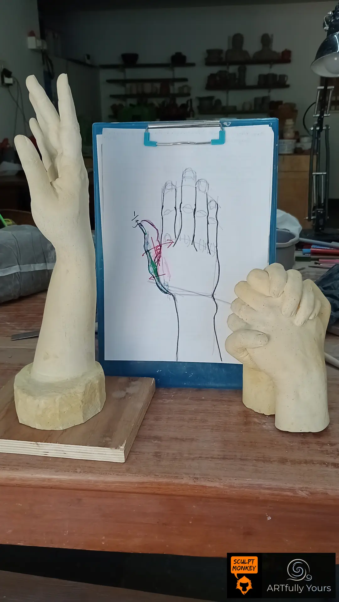 Hand Sculpture Class References 01