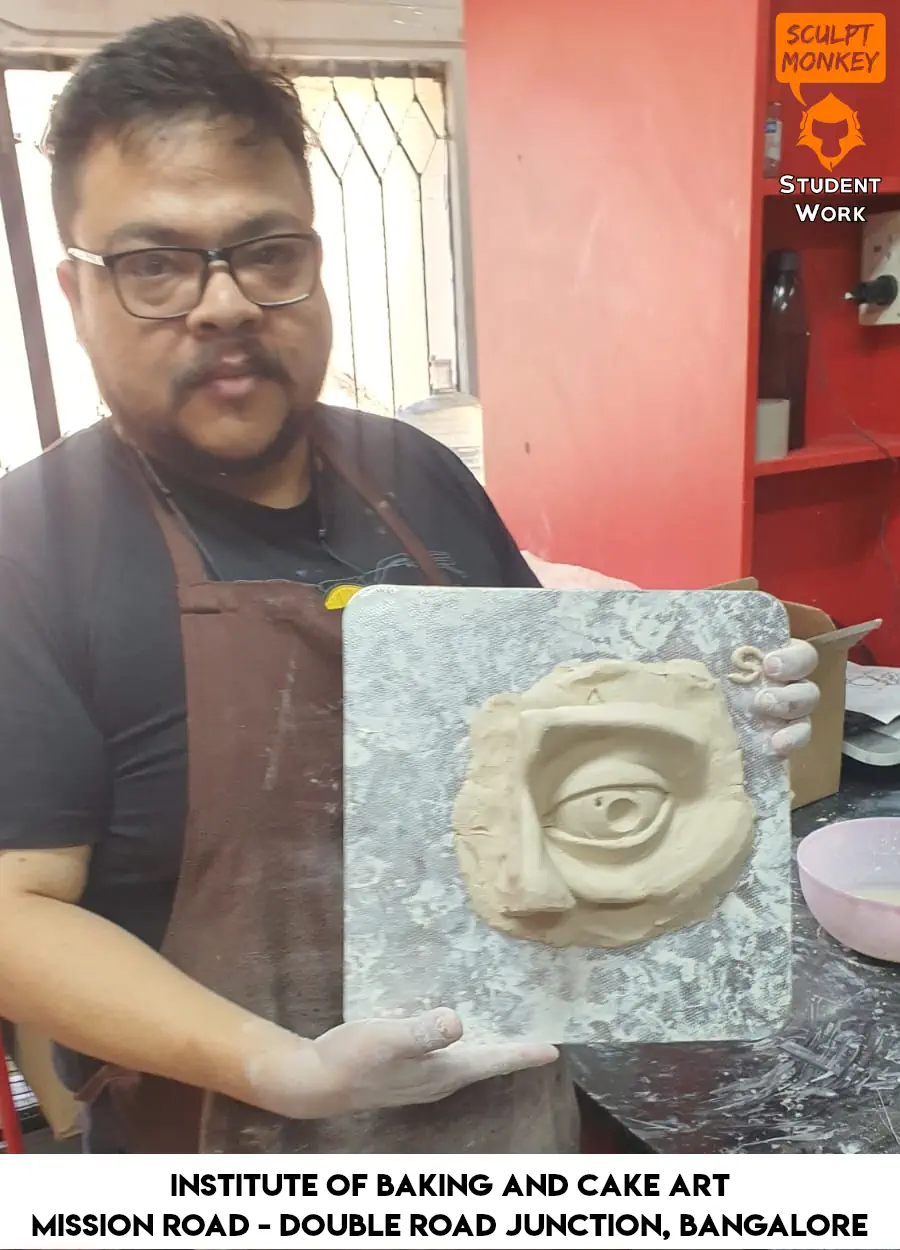 Santanu Eye Exercise - IBCA Bakers Sculpture Class Student