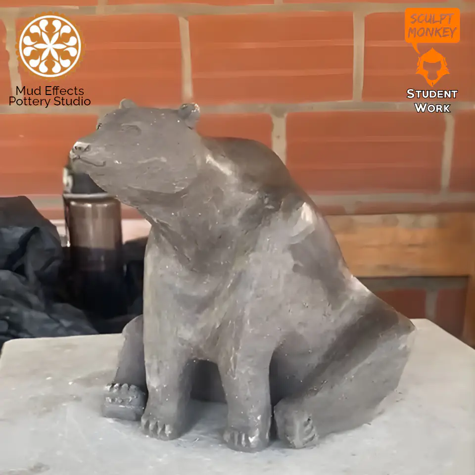 Preet Polar Bear Sculpture Mud Effects